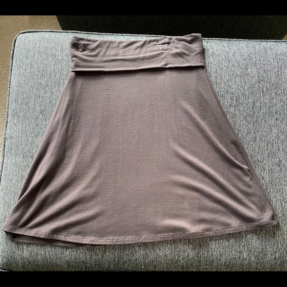 Flowing brown skirt